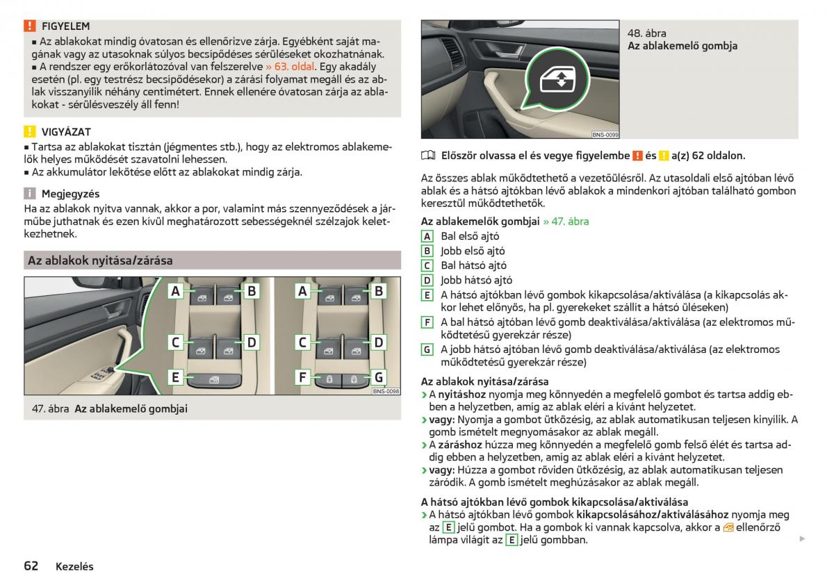 manual Skoda Kodiaq Kezelesi utmutato / page 64