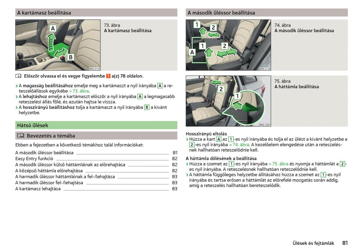 manual Skoda Kodiaq Kezelesi utmutato / page 83