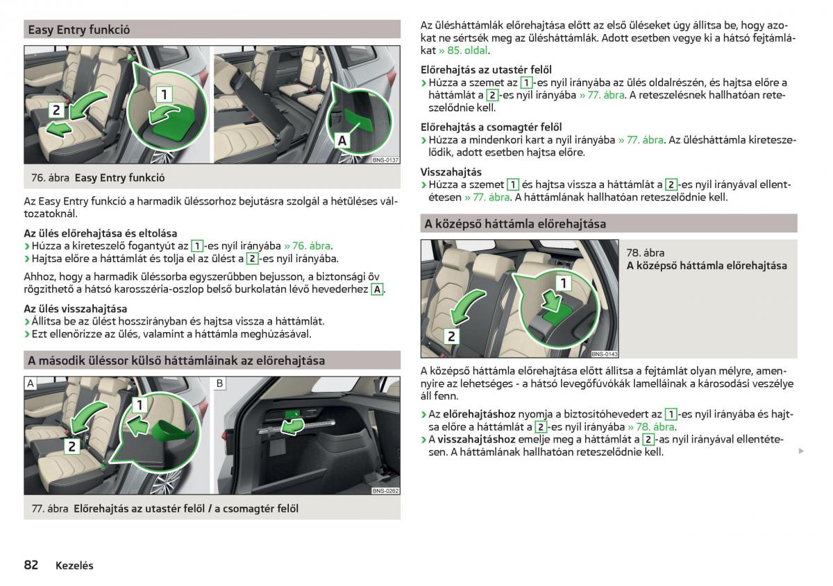 manual Skoda Kodiaq Kezelesi utmutato / page 84