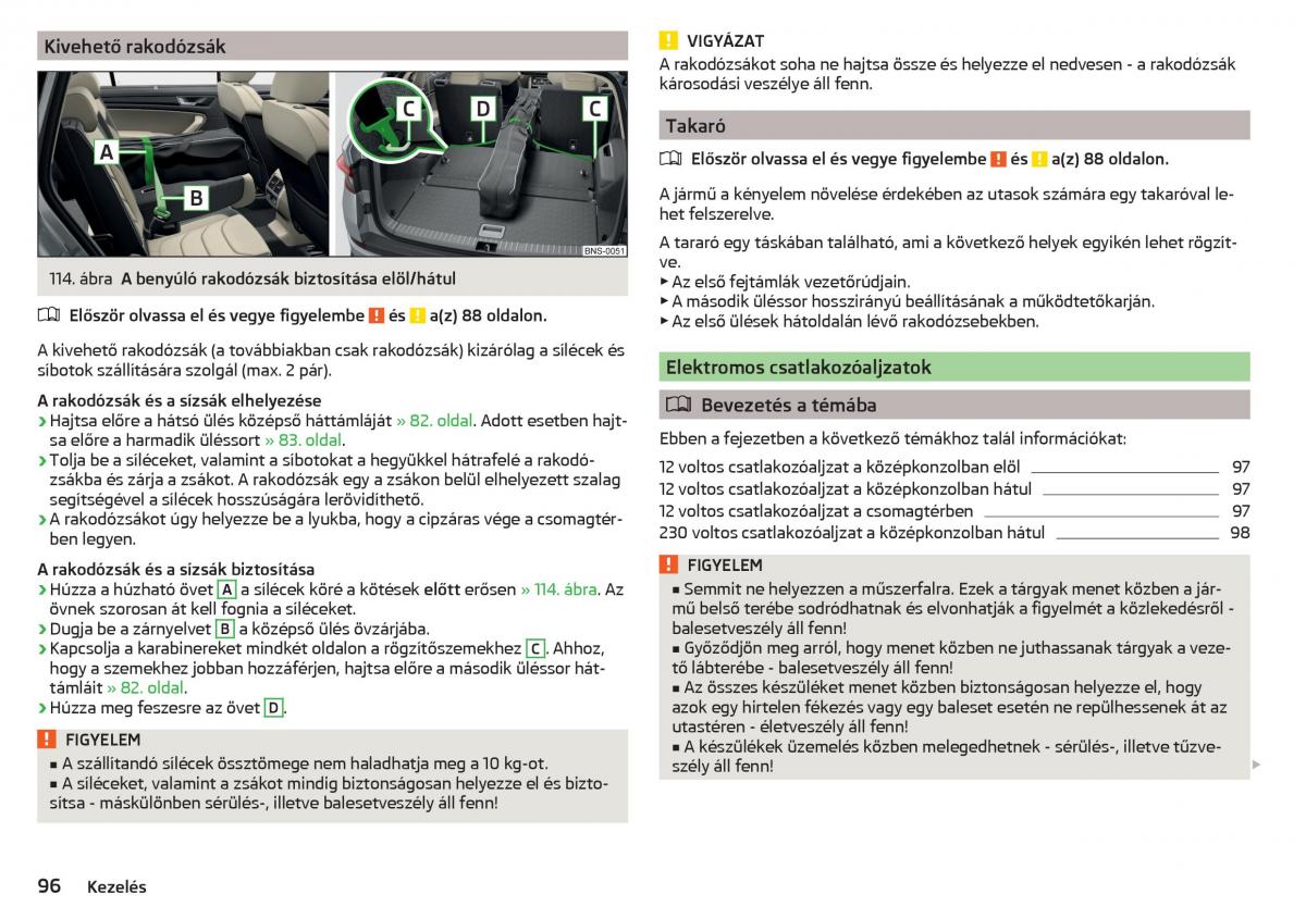 manual Skoda Kodiaq Kezelesi utmutato / page 98