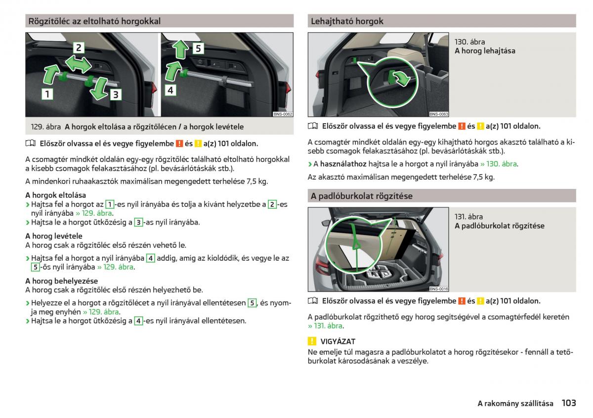 manual Skoda Kodiaq Kezelesi utmutato / page 105