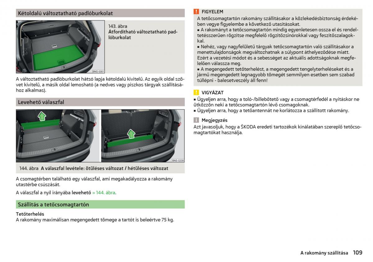 manual Skoda Kodiaq Kezelesi utmutato / page 111