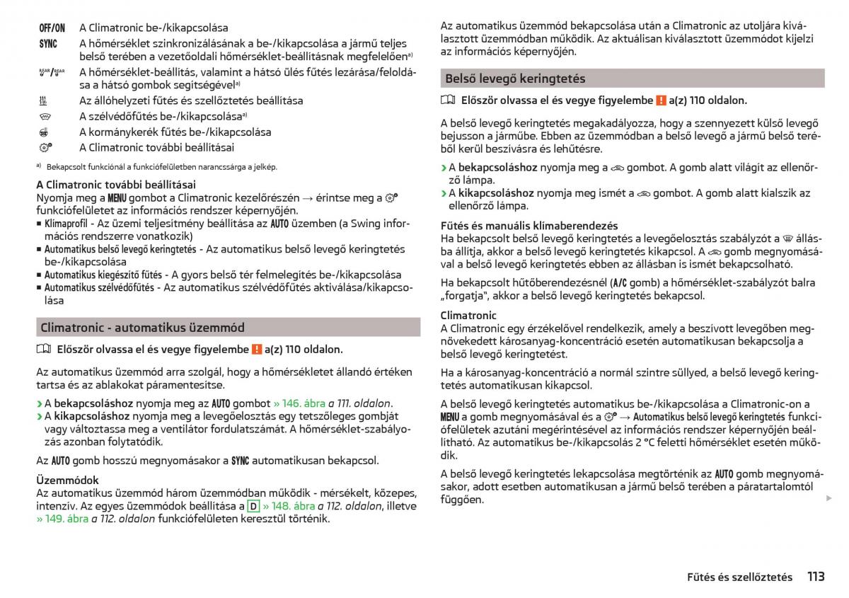 manual Skoda Kodiaq Kezelesi utmutato / page 115