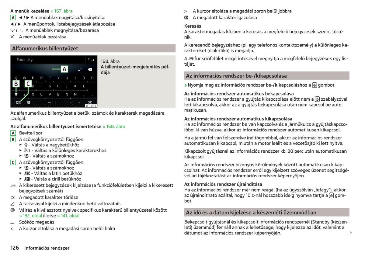 manual Skoda Kodiaq Kezelesi utmutato / page 128