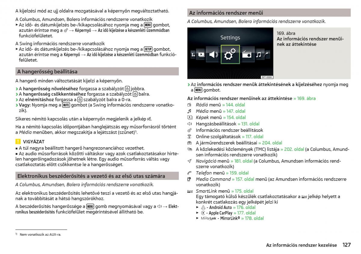 manual Skoda Kodiaq Kezelesi utmutato / page 129