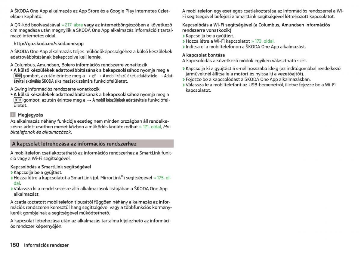 manual Skoda Kodiaq Kezelesi utmutato / page 182