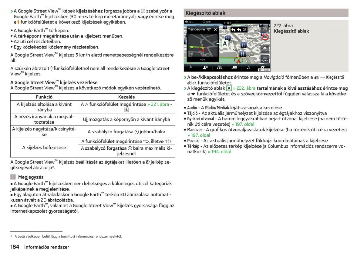 manual Skoda Kodiaq Kezelesi utmutato / page 186