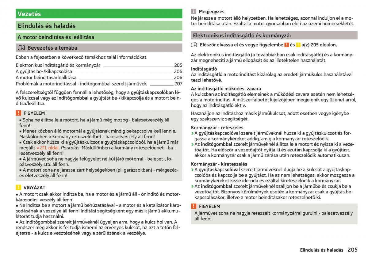 manual Skoda Kodiaq Kezelesi utmutato / page 207