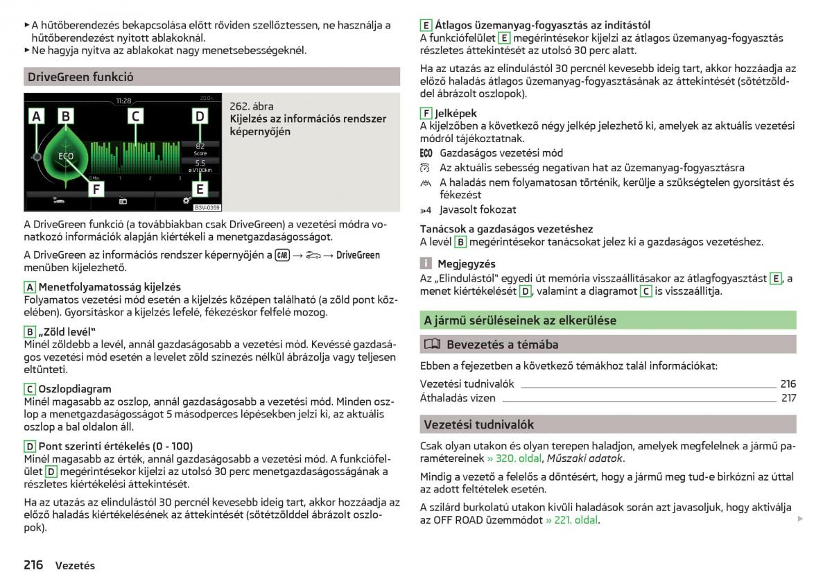 manual Skoda Kodiaq Kezelesi utmutato / page 218