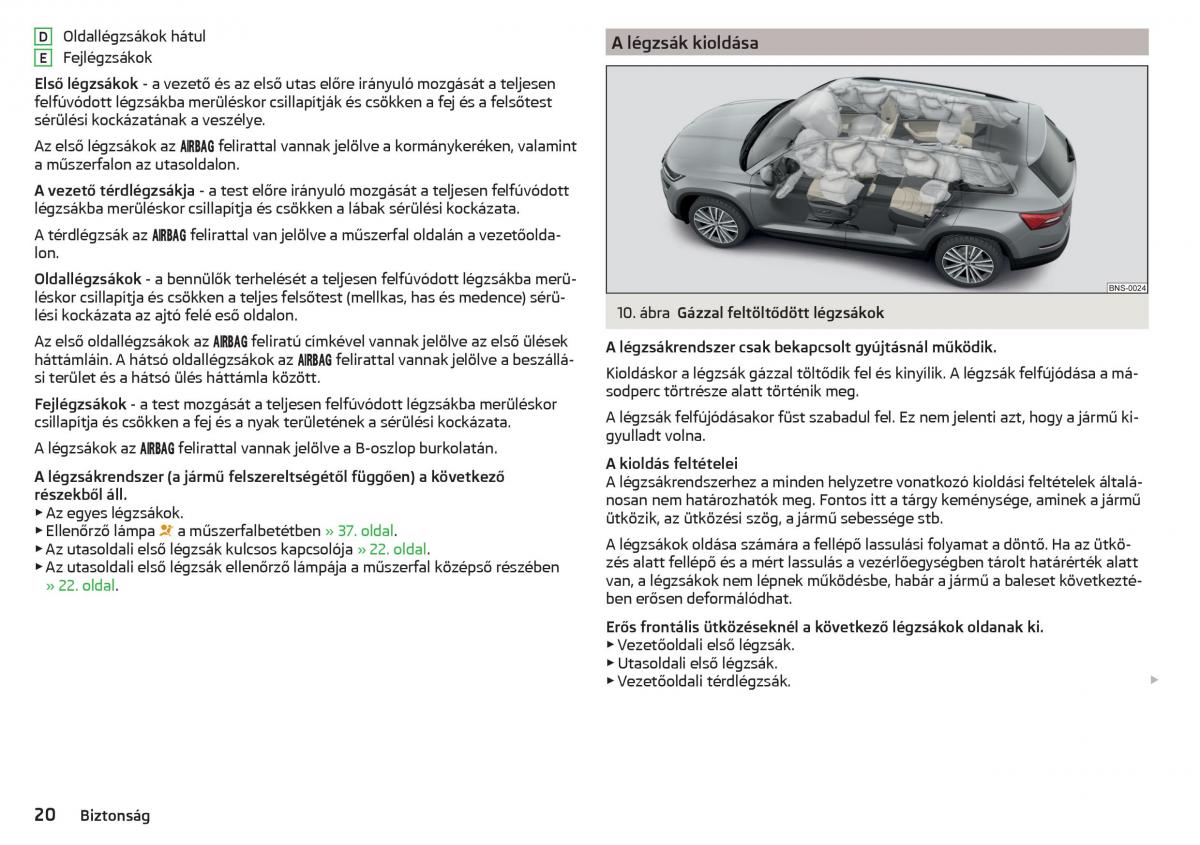 Skoda Kodiaq Kezelesi utmutato / page 22