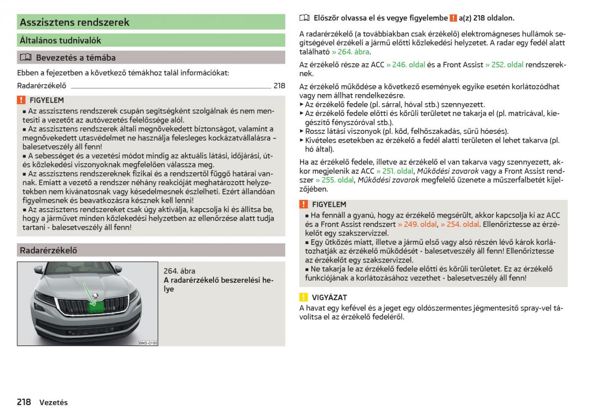 manual Skoda Kodiaq Kezelesi utmutato / page 220