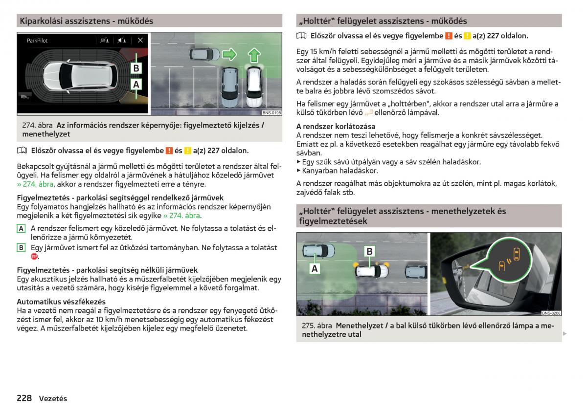 manual Skoda Kodiaq Kezelesi utmutato / page 230