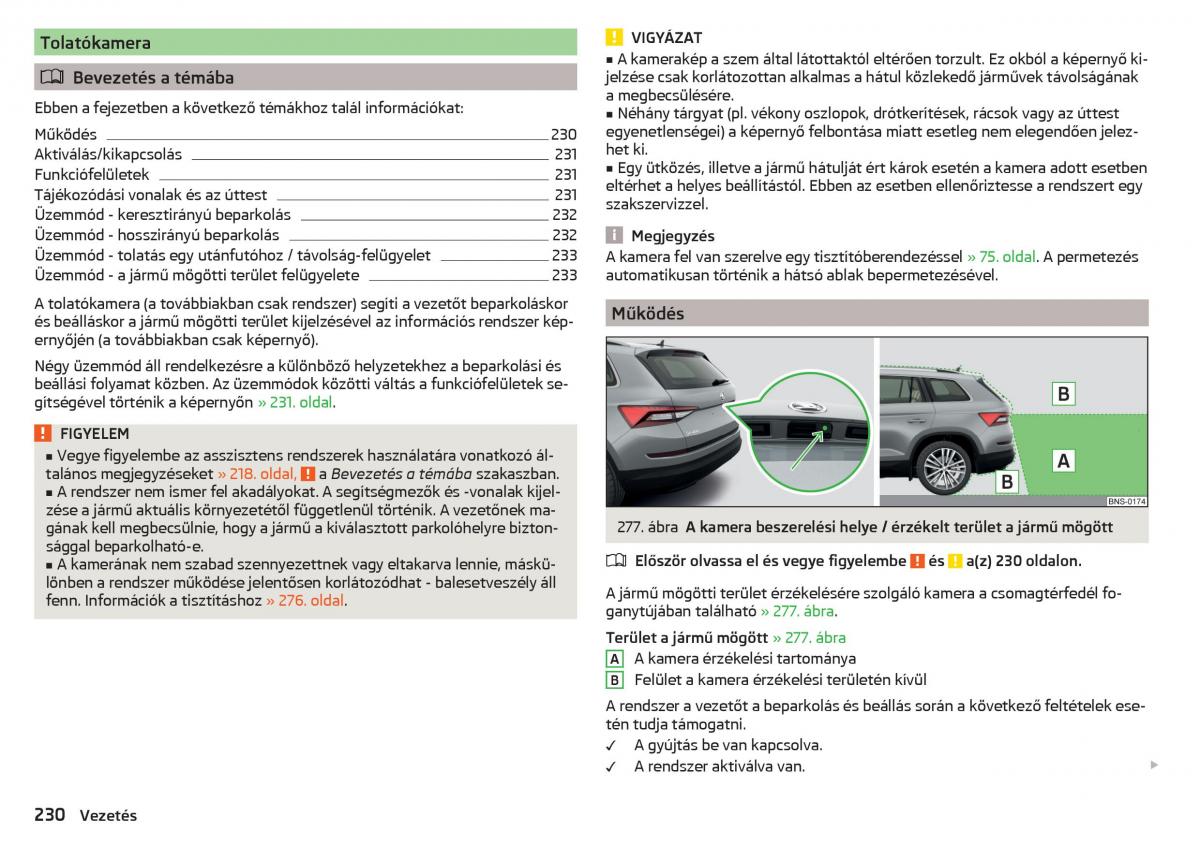 manual Skoda Kodiaq Kezelesi utmutato / page 232