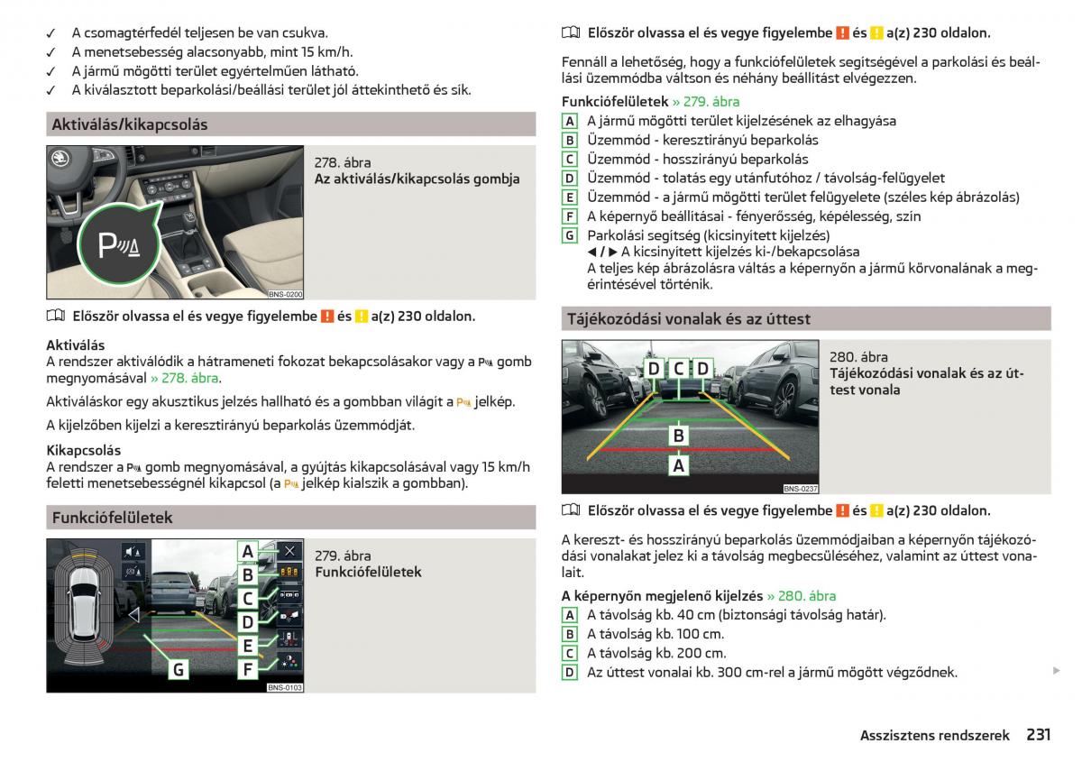 manual Skoda Kodiaq Kezelesi utmutato / page 233