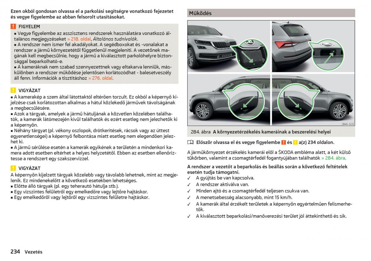 manual Skoda Kodiaq Kezelesi utmutato / page 236