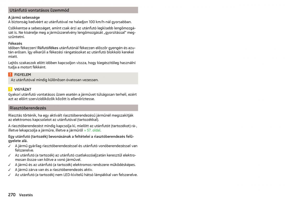 manual Skoda Kodiaq Kezelesi utmutato / page 272