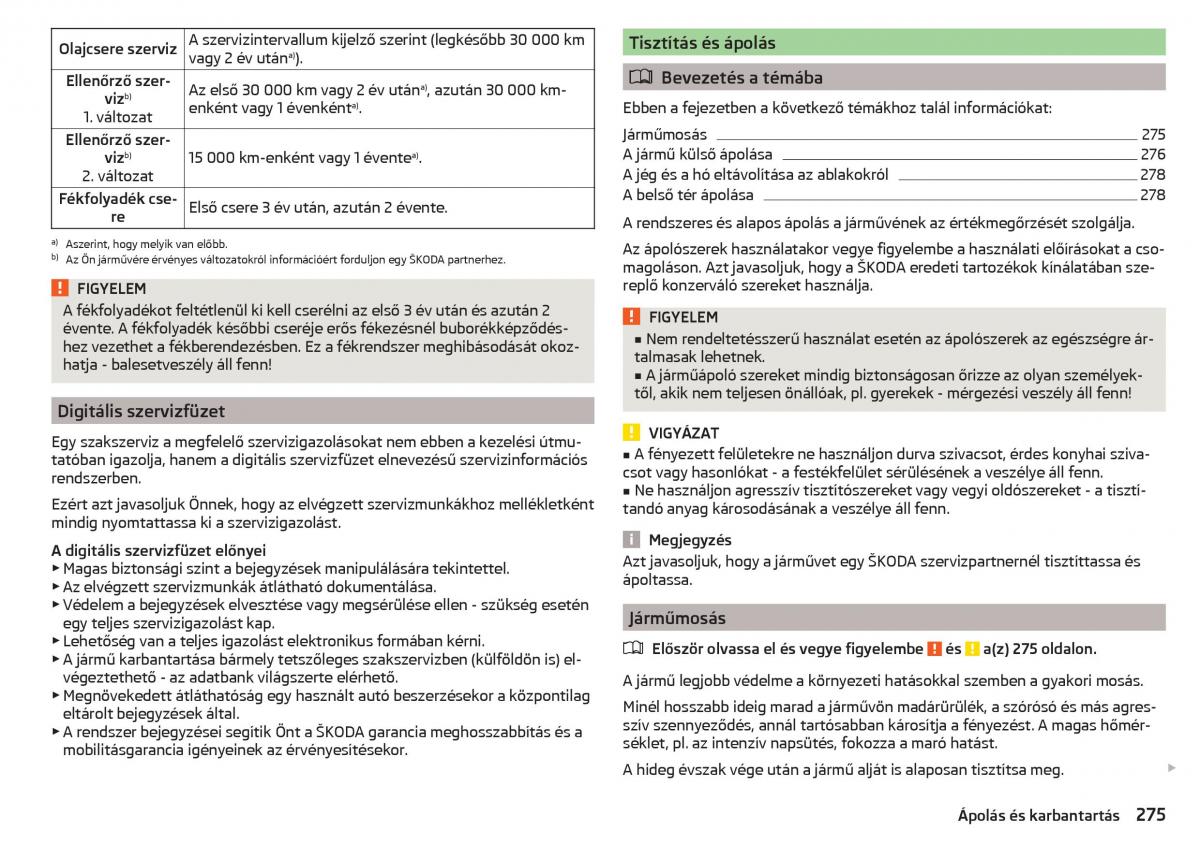 manual Skoda Kodiaq Kezelesi utmutato / page 277