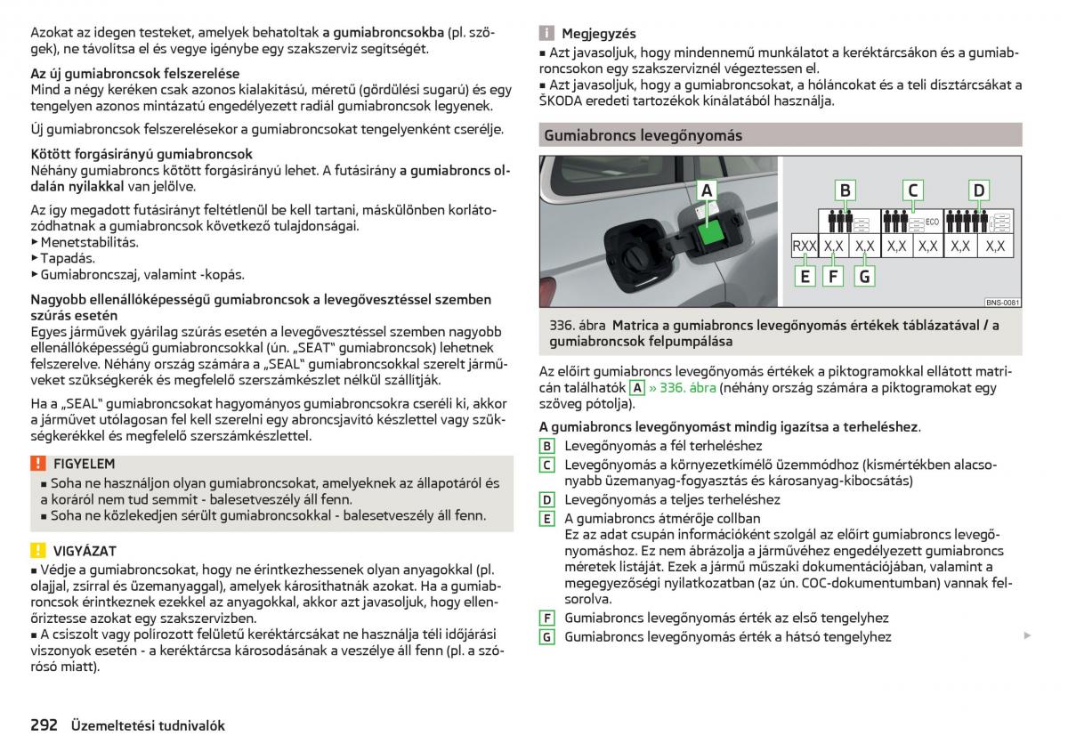 manual Skoda Kodiaq Kezelesi utmutato / page 294