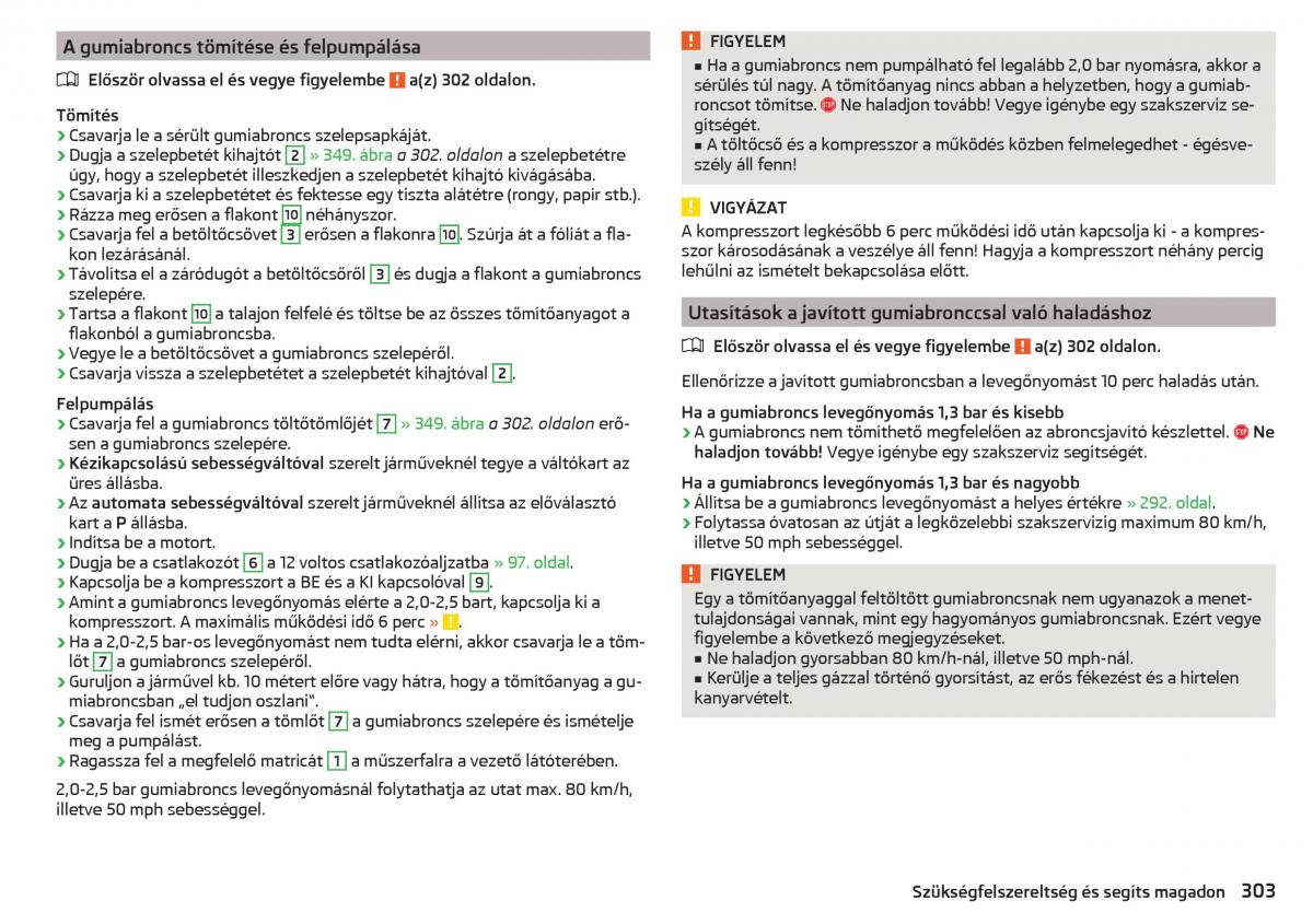 manual Skoda Kodiaq Kezelesi utmutato / page 305