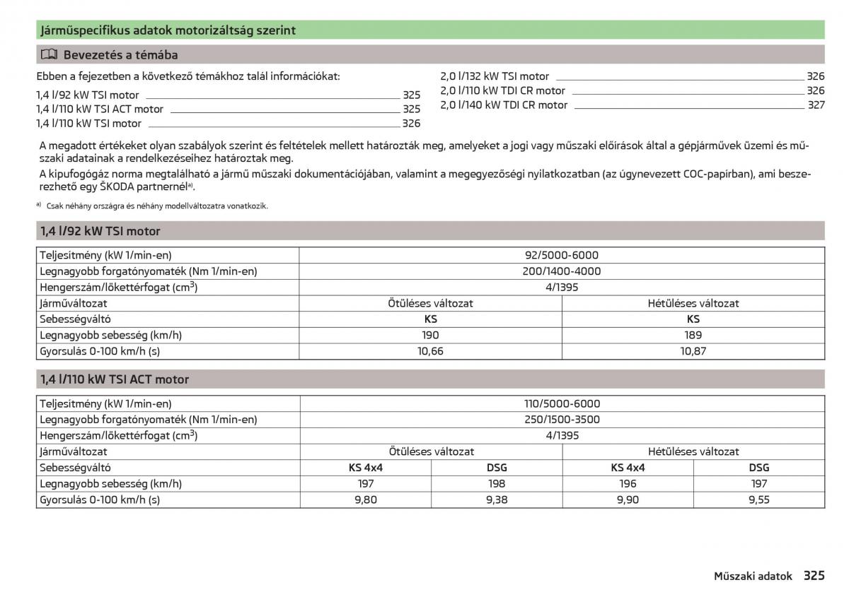 manual Skoda Kodiaq Kezelesi utmutato / page 327