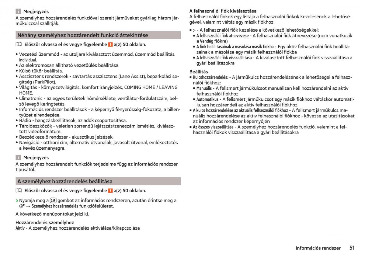 manual Skoda Kodiaq Kezelesi utmutato / page 53