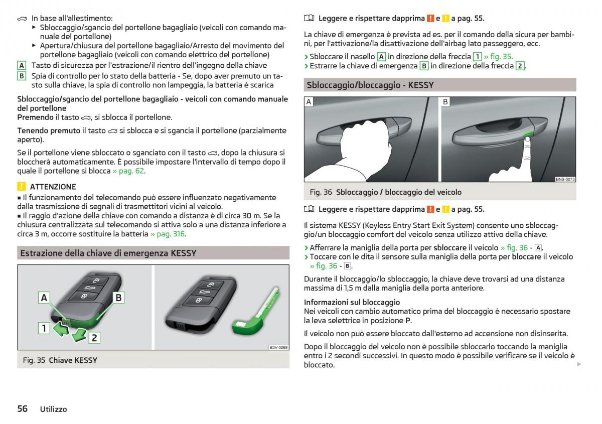 Skoda Kodiaq manuale del proprietario / page 58