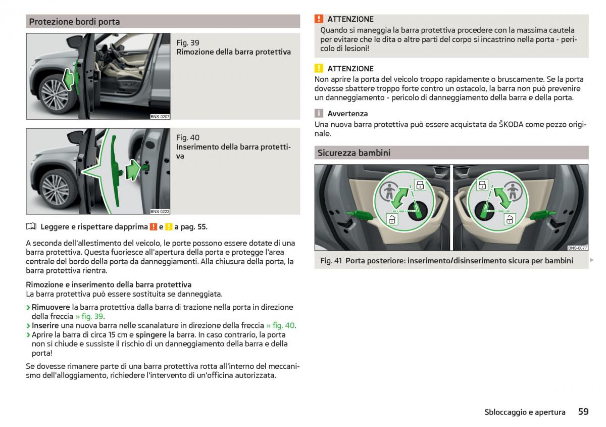 Skoda Kodiaq manuale del proprietario / page 61