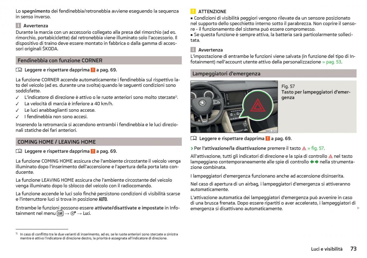 Skoda Kodiaq manuale del proprietario / page 75