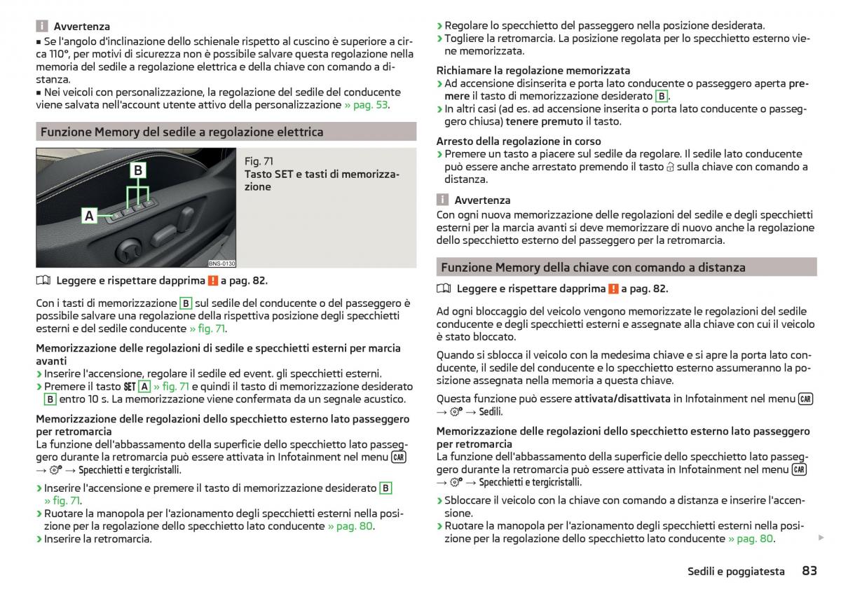 Skoda Kodiaq manuale del proprietario / page 85