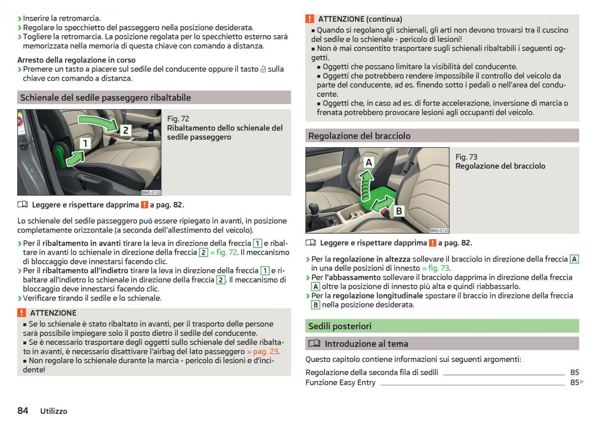 Skoda Kodiaq manuale del proprietario / page 86