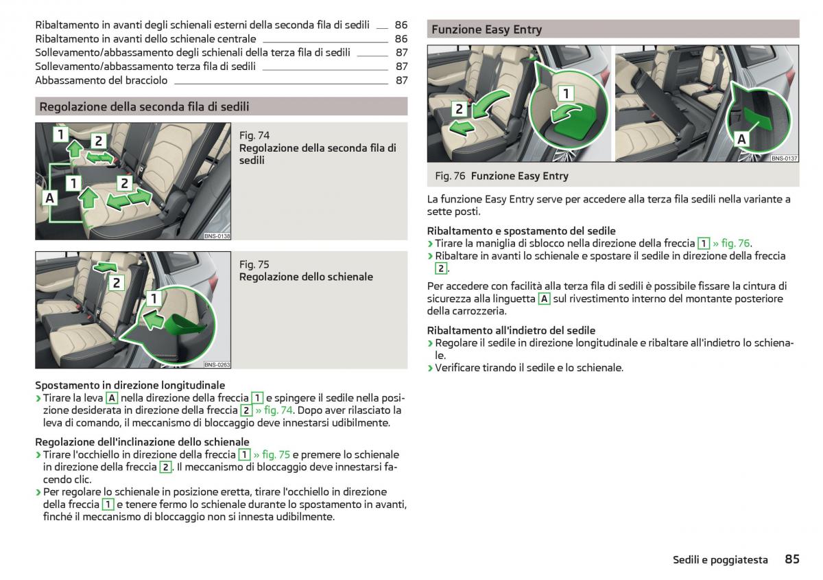 Skoda Kodiaq manuale del proprietario / page 87