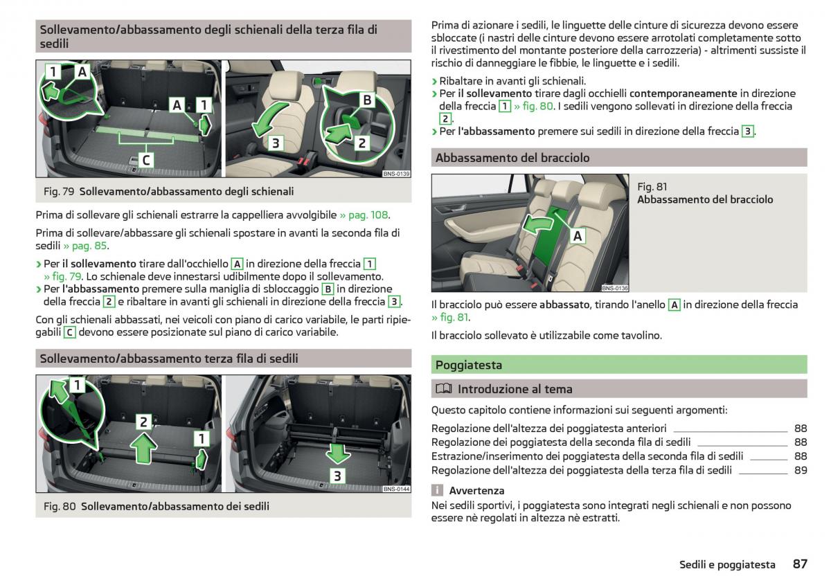 Skoda Kodiaq manuale del proprietario / page 89