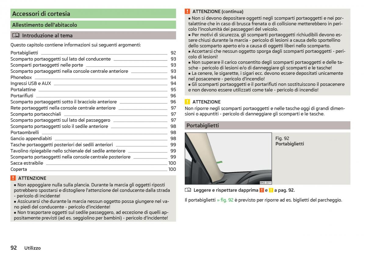 Skoda Kodiaq manuale del proprietario / page 94