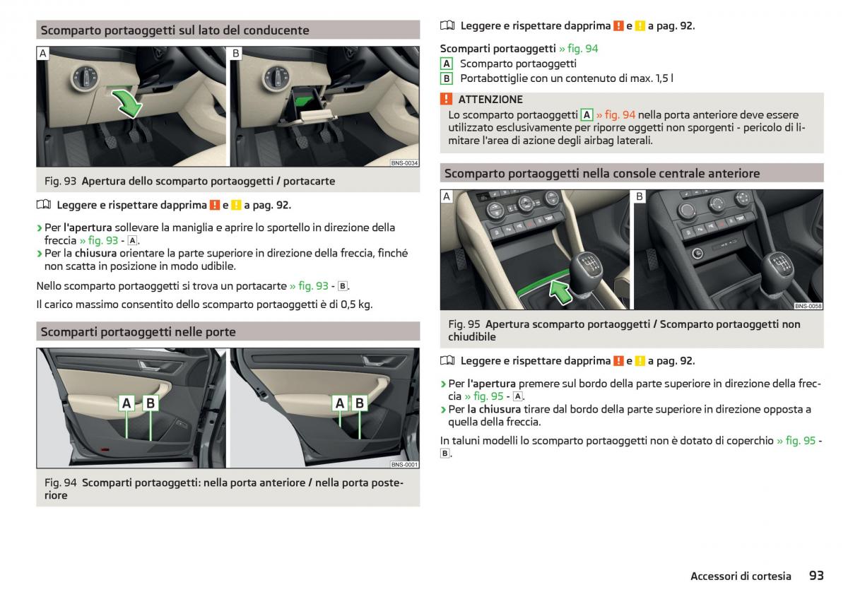 Skoda Kodiaq manuale del proprietario / page 95