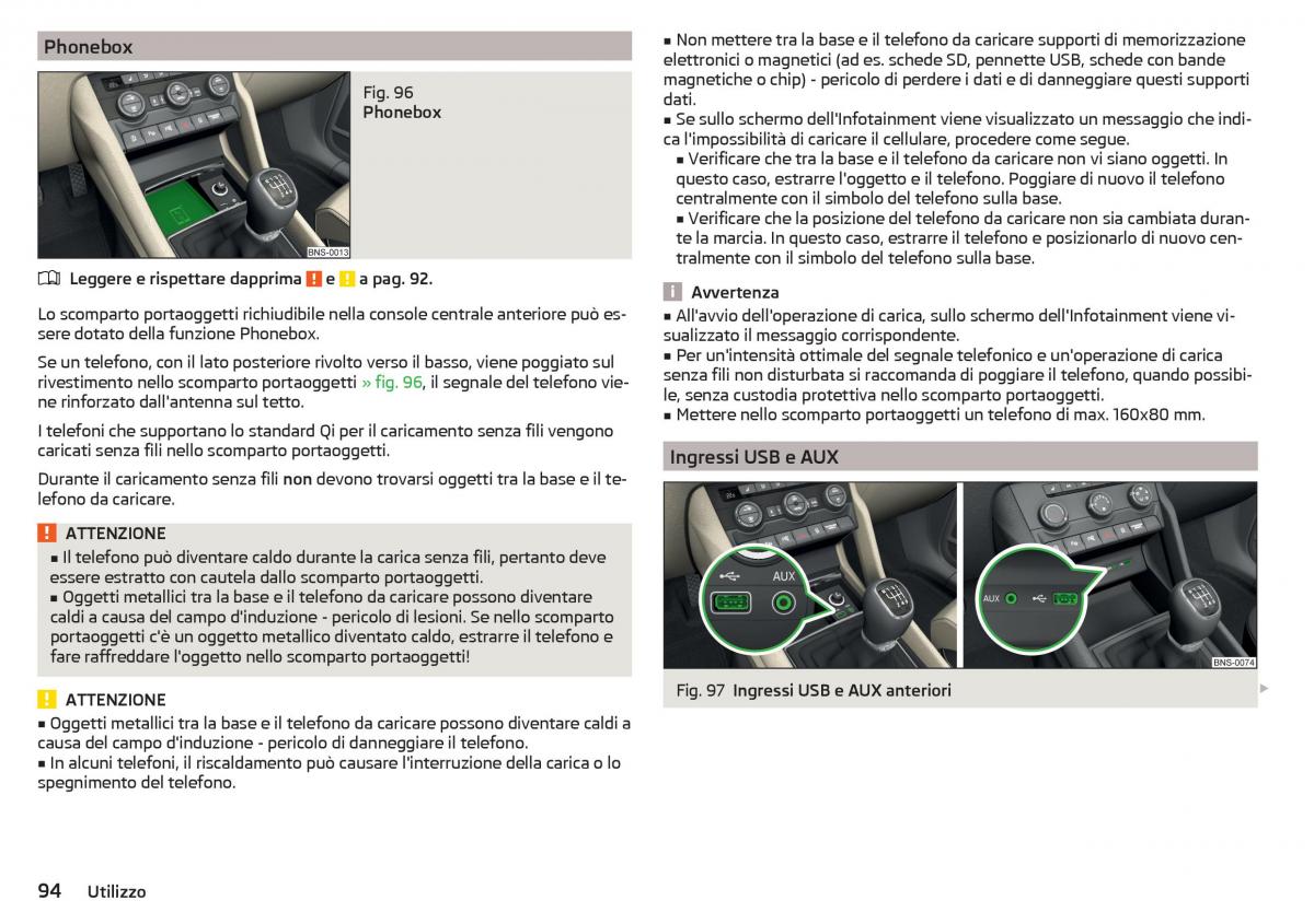 Skoda Kodiaq manuale del proprietario / page 96