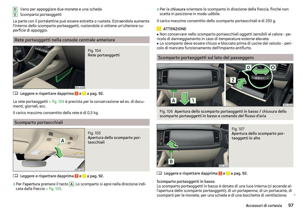 Skoda Kodiaq manuale del proprietario / page 99