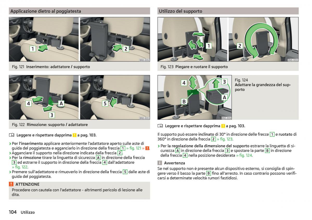 Skoda Kodiaq manuale del proprietario / page 106