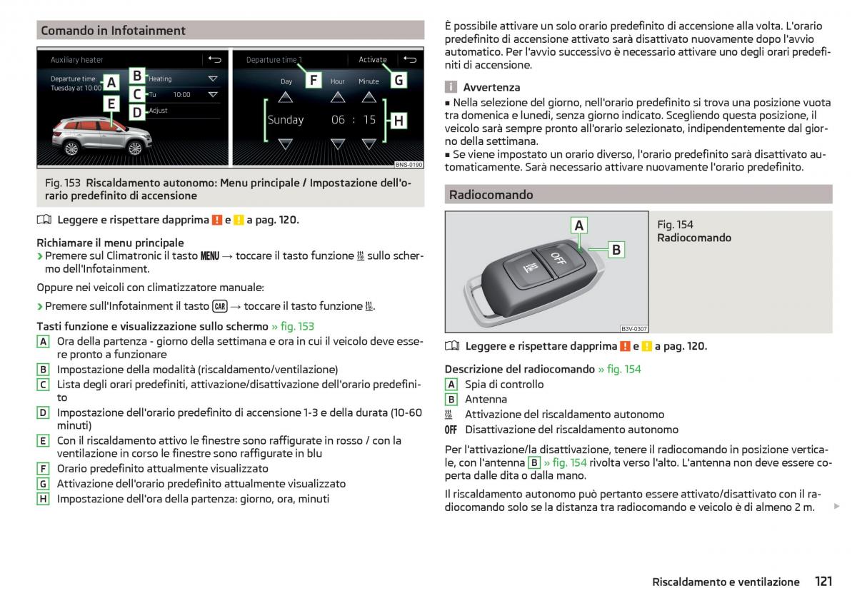 Skoda Kodiaq manuale del proprietario / page 123