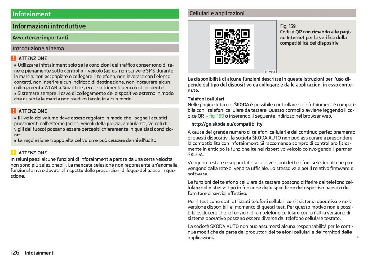 Skoda Kodiaq manuale del proprietario / page 128