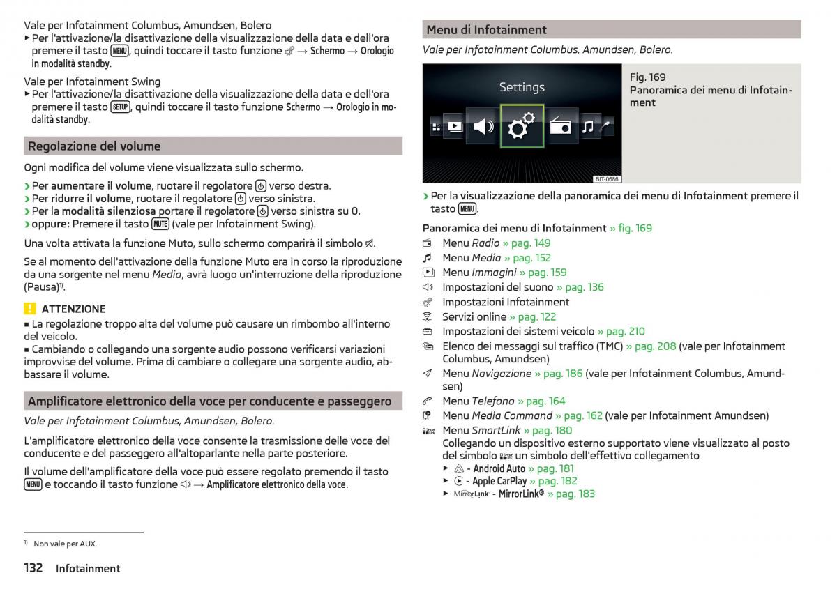 Skoda Kodiaq manuale del proprietario / page 134