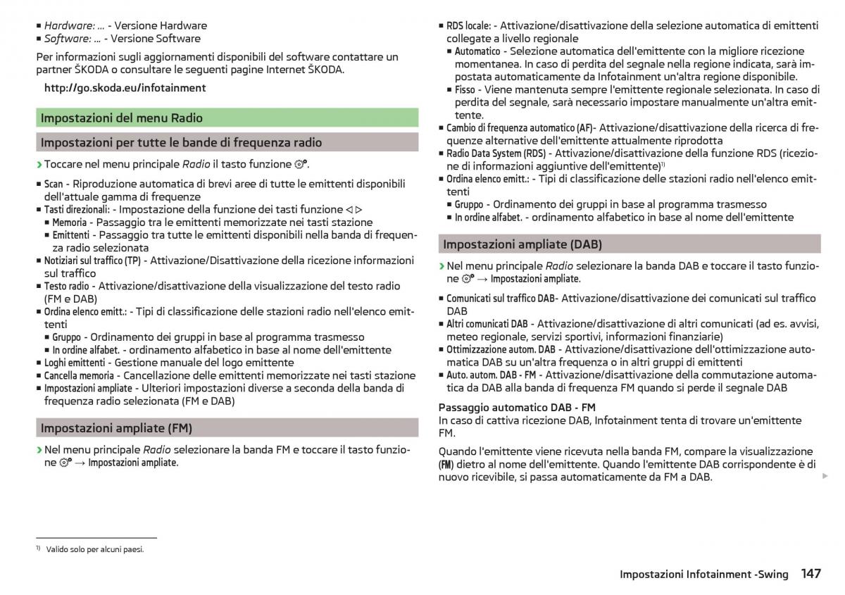 Skoda Kodiaq manuale del proprietario / page 149