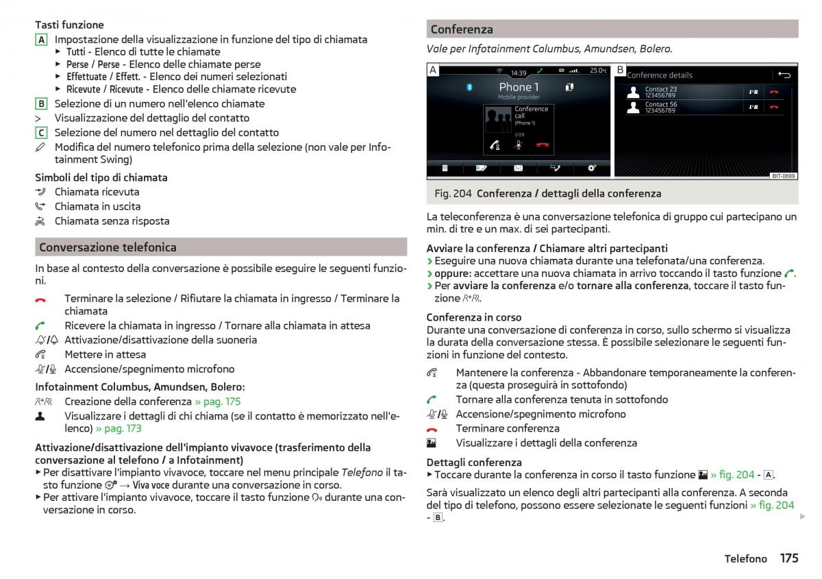 Skoda Kodiaq manuale del proprietario / page 177