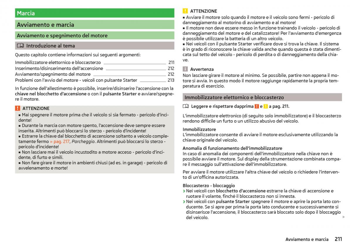 Skoda Kodiaq manuale del proprietario / page 213