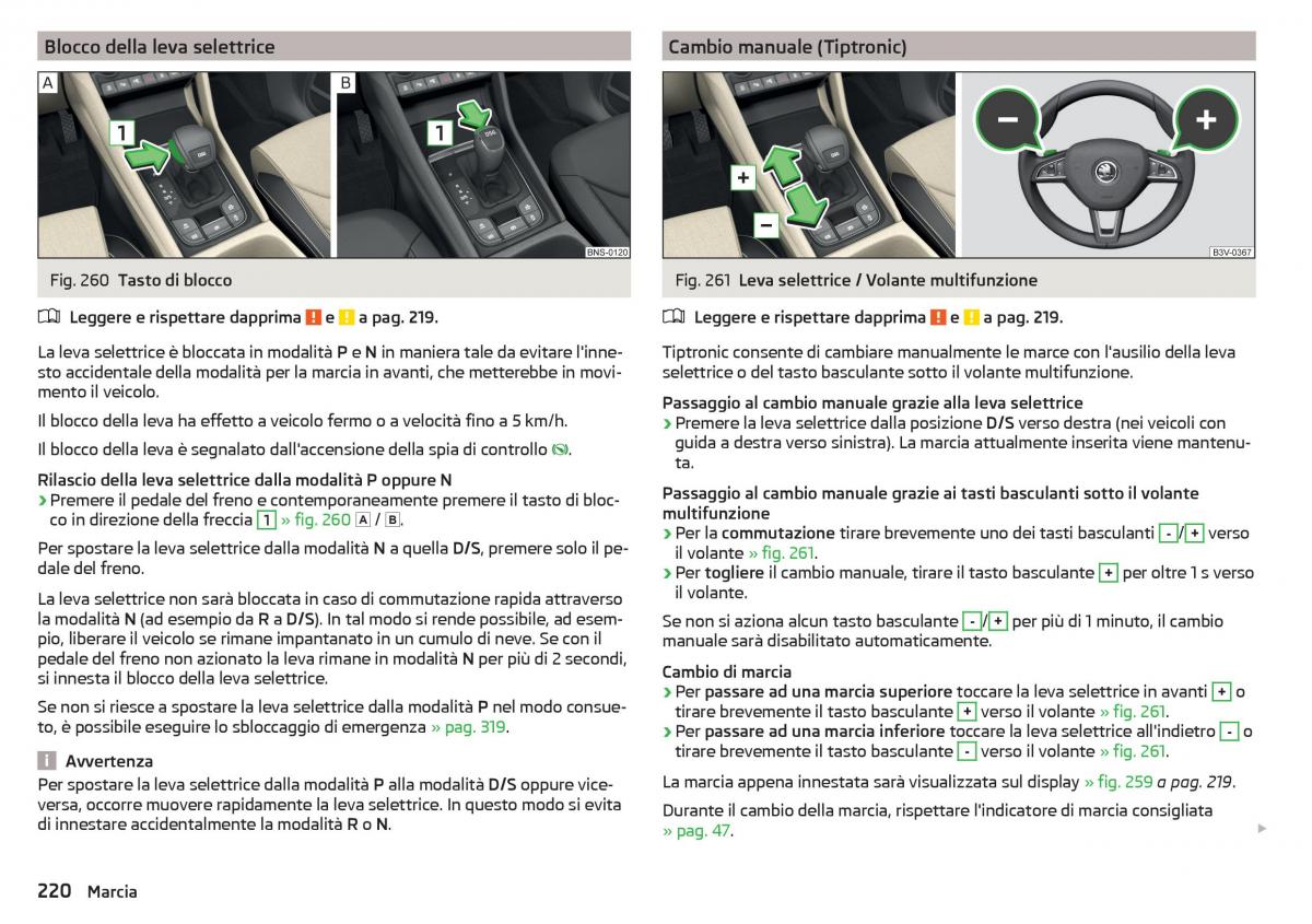 Skoda Kodiaq manuale del proprietario / page 222