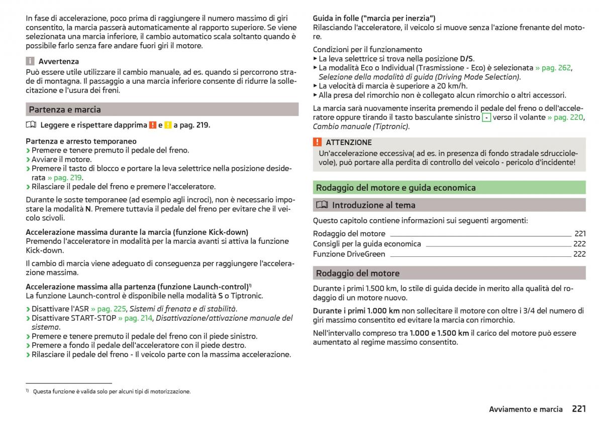 Skoda Kodiaq manuale del proprietario / page 223