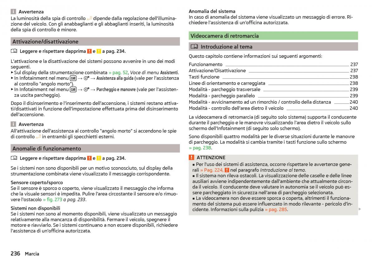 Skoda Kodiaq manuale del proprietario / page 238