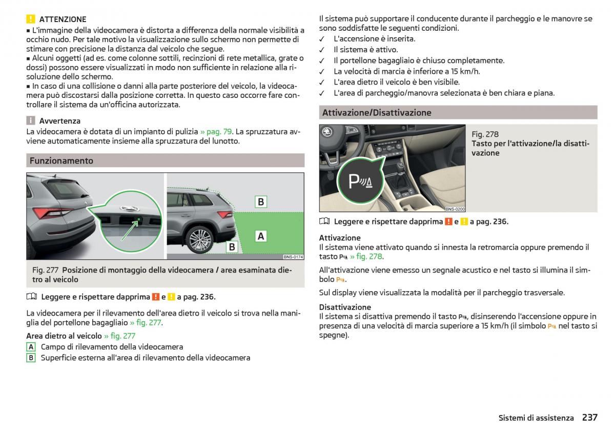 Skoda Kodiaq manuale del proprietario / page 239