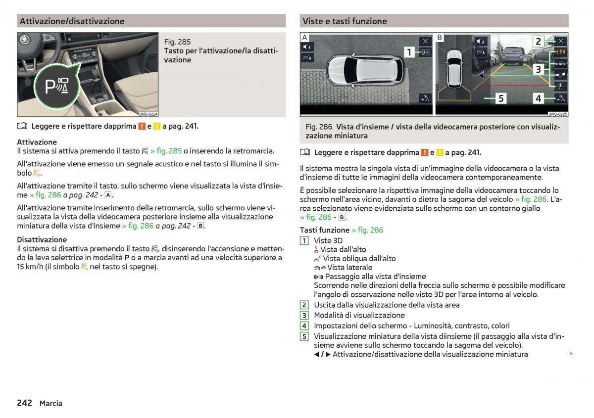 Skoda Kodiaq manuale del proprietario / page 244