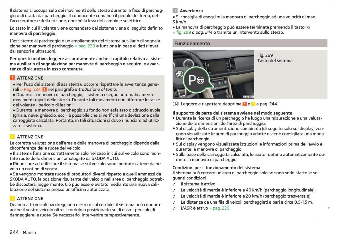 Skoda Kodiaq manuale del proprietario / page 246