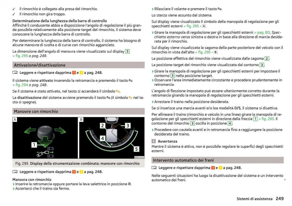 Skoda Kodiaq manuale del proprietario / page 251